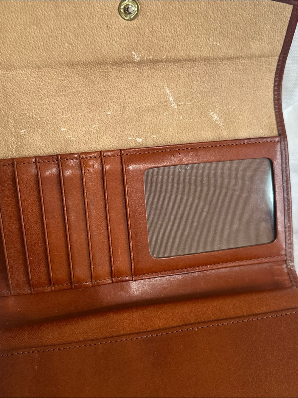 Dooney & Bourke Tan Pebbled Leather checkbook Wallet - Picture 7 of 13